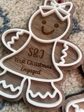 Load image into Gallery viewer, Gingerbread First Christmas Engaged/Married Decoration
