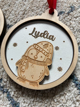 Load image into Gallery viewer, Personalised Penguin Decorations
