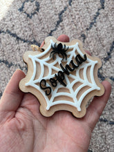 Load image into Gallery viewer, Personalised Web Halloween Tag
