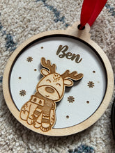 Load image into Gallery viewer, Personalised Reindeer Decoration
