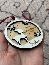 Load image into Gallery viewer, Winter Wonderland Personalised Christmas Tree Bauble
