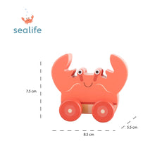 Load image into Gallery viewer, Crab wooden Push Toy
