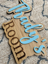 Load image into Gallery viewer, Personalised Wooden Room/door sign
