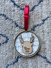 Load image into Gallery viewer, Personalised Reindeer Christmas Decoration
