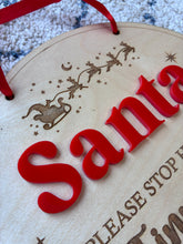 Load image into Gallery viewer, Personalised "Santa please stop here" Sign
