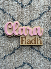 Load image into Gallery viewer, Name announcement plaque| Wood &amp; acrylic
