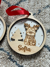 Load image into Gallery viewer, Personalised Reindeer Decoration
