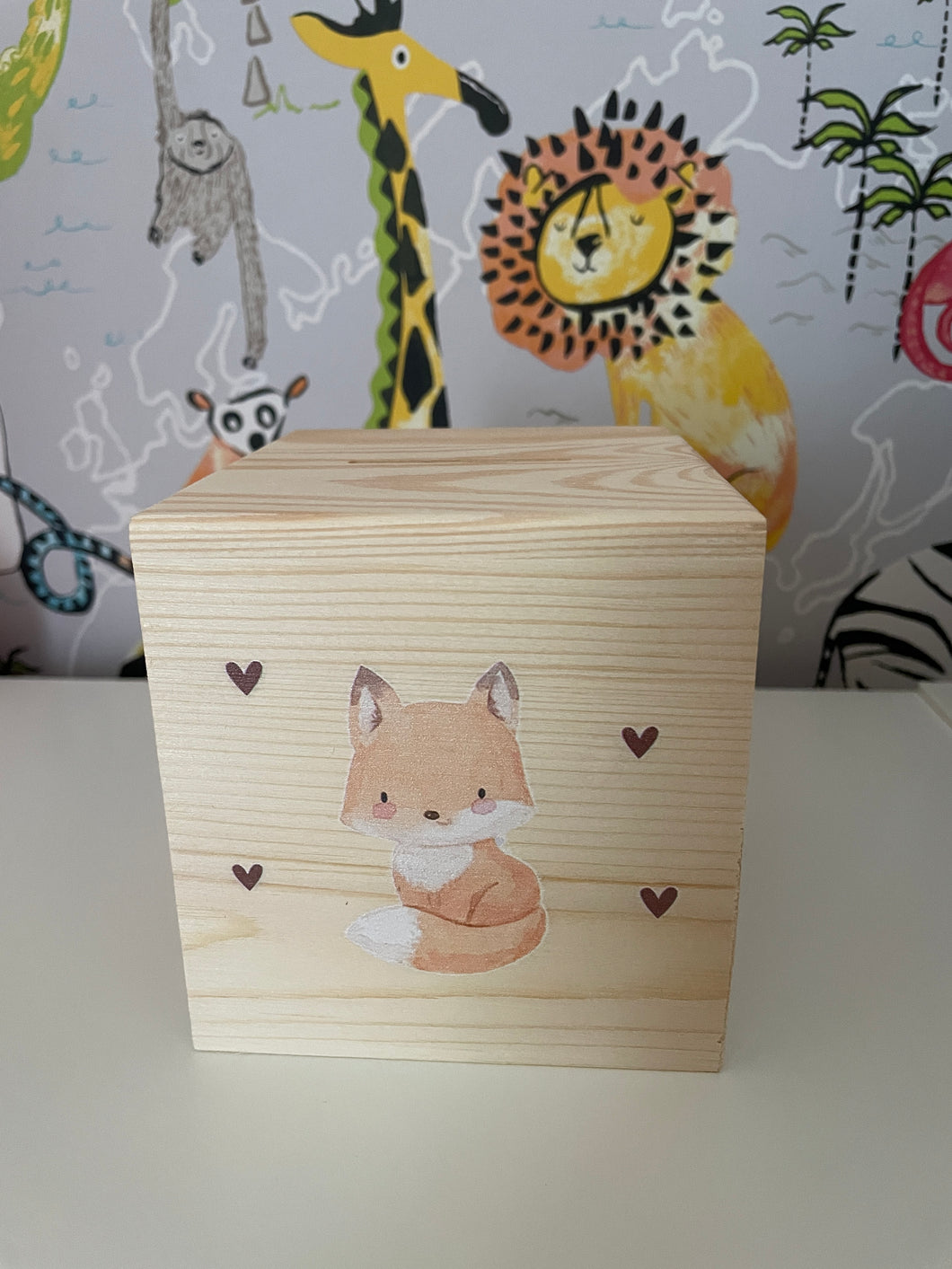 Personalised Money Box - Fox