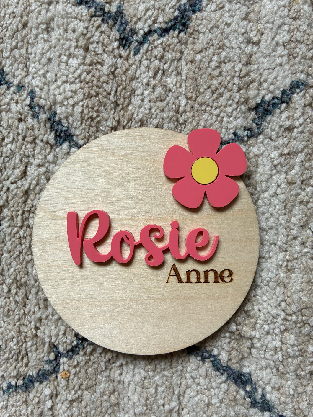 Flower name announcement disc