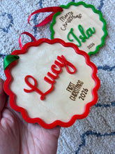 Load image into Gallery viewer, Wave Personalised Christmas Decoration
