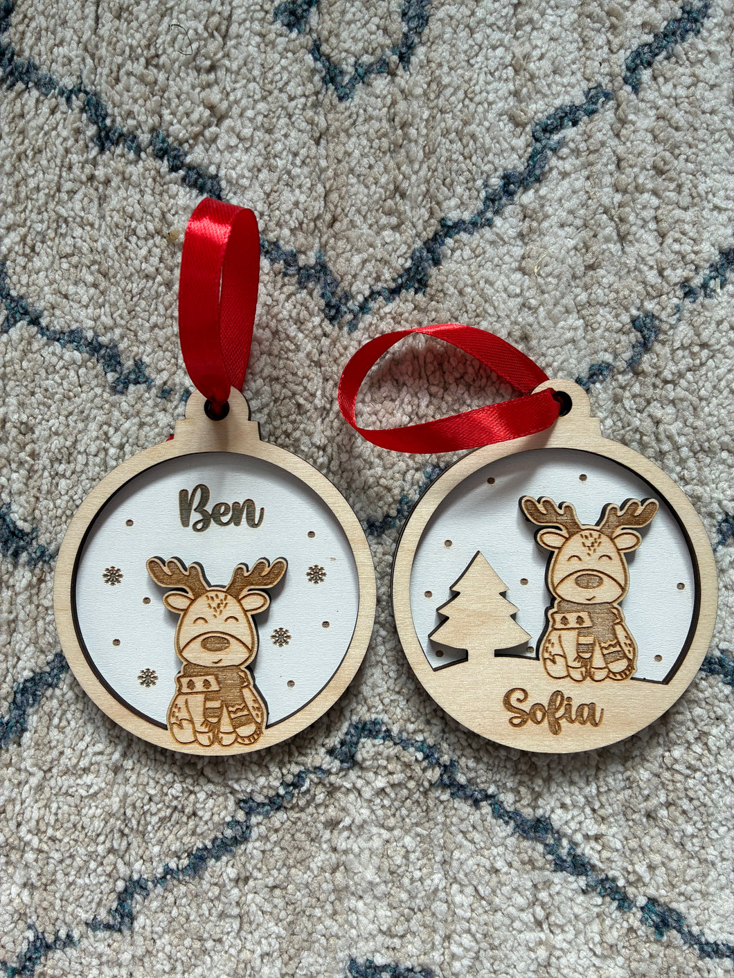 Personalised Reindeer Decoration