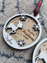 Load image into Gallery viewer, Winter Wonderland Personalised Christmas Tree Bauble

