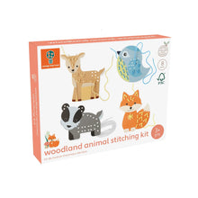 Load image into Gallery viewer, Woodland Animal Stitching/threading Kit
