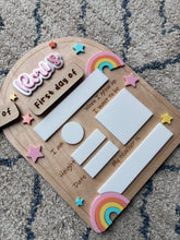 Load image into Gallery viewer, First Day of School Sign - Pink Rainbow
