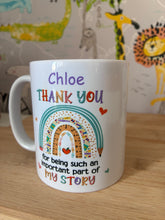 Load image into Gallery viewer, Rainbow Thank you mug
