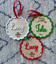 Load image into Gallery viewer, Wave Personalised Christmas Decoration

