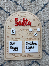 Load image into Gallery viewer, Personalised "Dear Santa" wishlist sign
