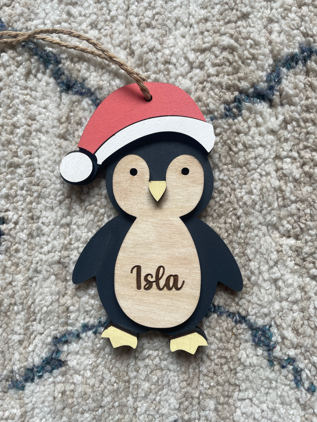 Personalised Penguin Christmas Decoration