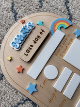 Load image into Gallery viewer, First Day of School Sign - Blue rainbow
