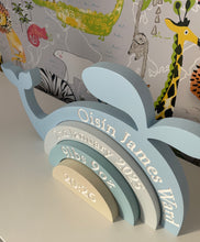 Load image into Gallery viewer, Whale birth details stacker
