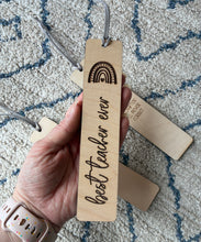 Load image into Gallery viewer, Teacher Wooden Bookmark
