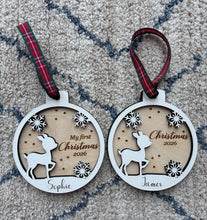 Load image into Gallery viewer, Winter Wonderland Personalised Christmas Tree Bauble
