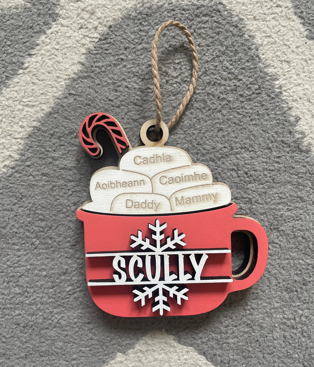 Hot Cocoa Family Decoration